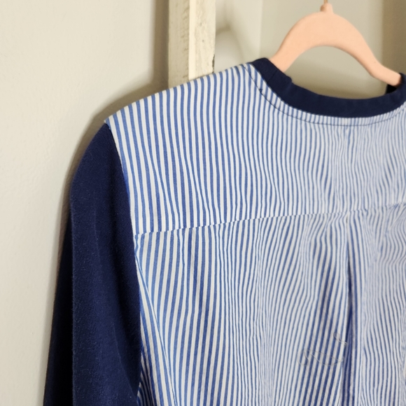 Vineyard Vines Medium NWOT mixed medium tie back blue white top - Picture 7 of 7